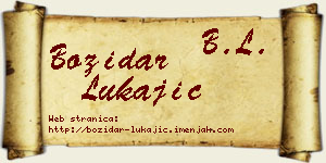 Božidar Lukajić vizit kartica